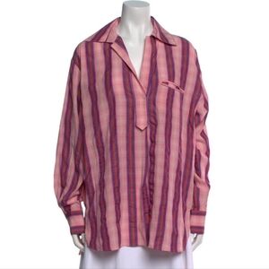 Smythe Pink and Purple Striped Blouse